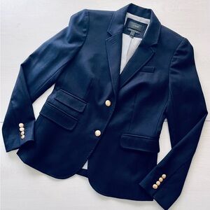 J. Crew Navy Schoolboy Blazer with Gold Buttons
